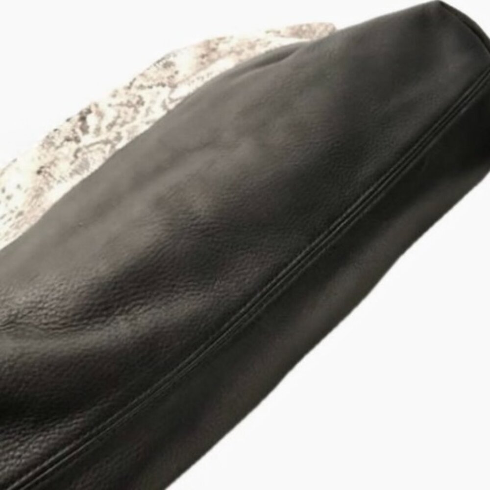 Marc Jacobs Leather Shoulder Bag Python Print Tot… - image 3